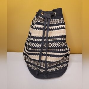 Forever 21 Knit Boho Bohemian Beachy Knap Sack Backpack